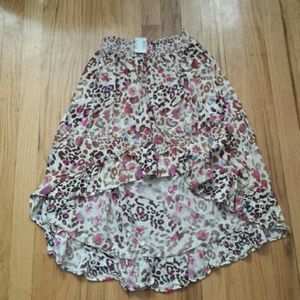 Animal print asymmetrical skirt new with tags 7/8